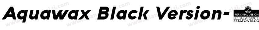 Aquawax Black Version字体转换